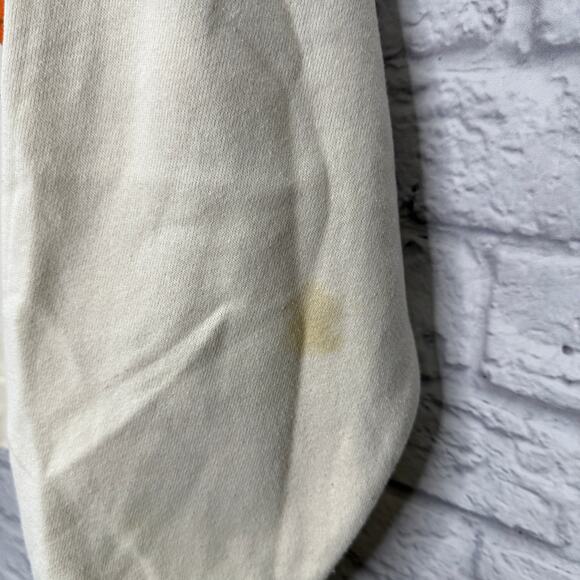 Vintage Jerzees Crewneck Sweatshirt Size L Off White Fall Pumpkin Grandma Scare - Picture 5 of 11